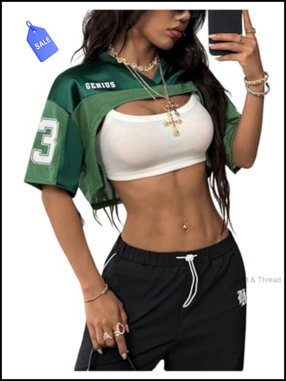 MakeMeChic Women's Y2K Jersey Shirt Crop Graphic Tee Half Sleeve Tops